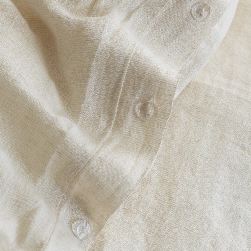 NWOT QUINCE European Duvet Set - Natural/White Mini Pinstripe - King/Cal King - Picture 6 of 8